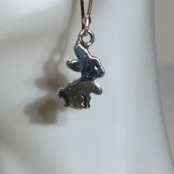 Rabbit Earrings and Necklace 950 Silver for Girls - Picture 3 of 10
